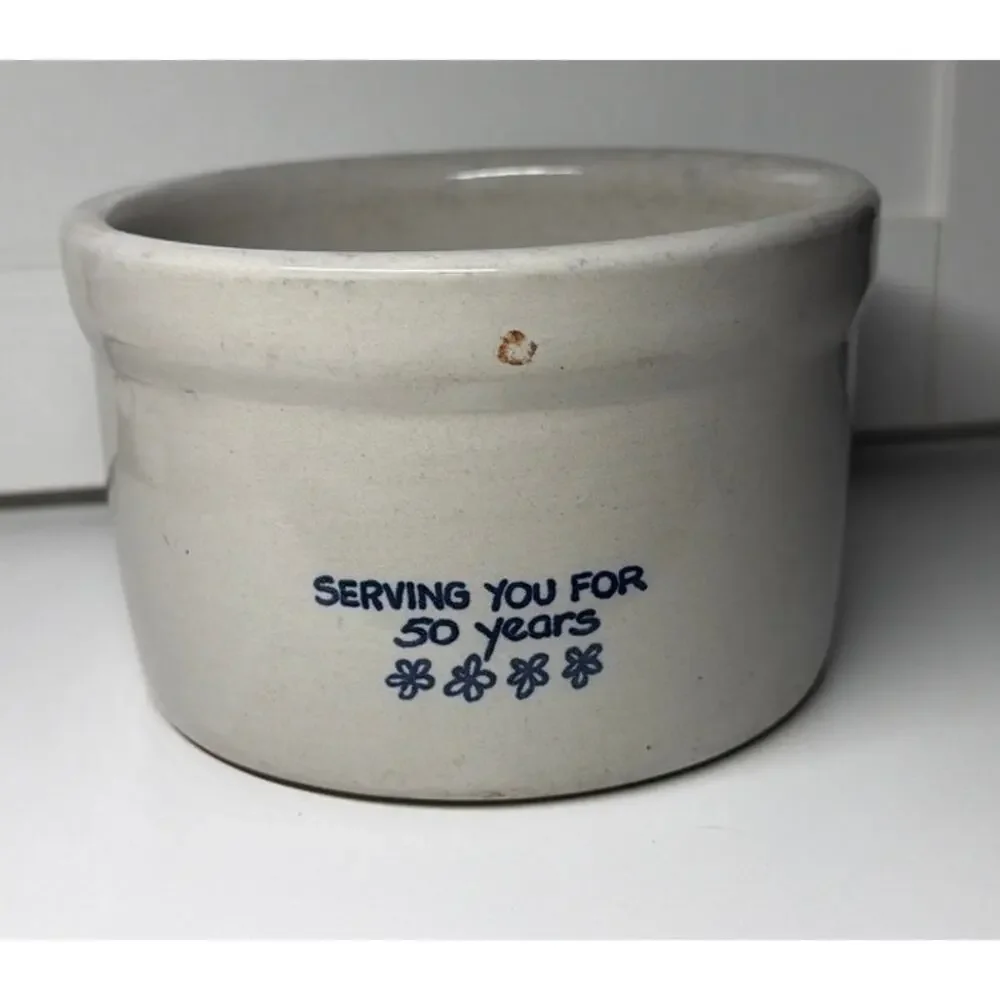 Vintage Louisville Stoneware The Rex Johncox Co. Collectible Butter Crock Bowl